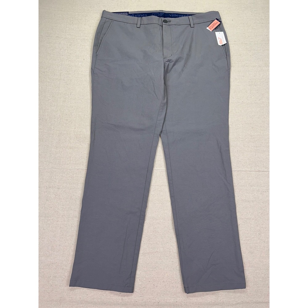Vineyard Vines Mens 38 Golf Pants Performance Breaker Gray Harbor NWTs Office
